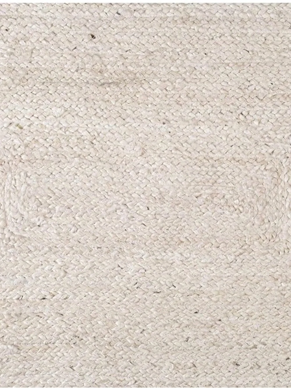 NWT Hausattire Hand Woven Jute Braided Rug, 2'x3' – Off White, Reversible Boho